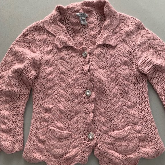 Pink Cropped Cardigan - Picture 1 of 6